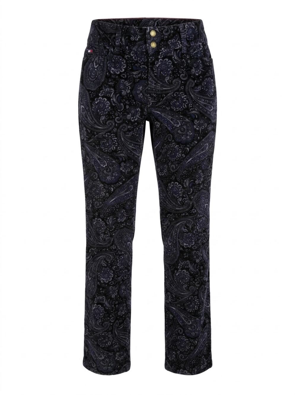 Vintage Tommy Hilfiger Paisley Corduroy Straight Leg Pants Women Size 4